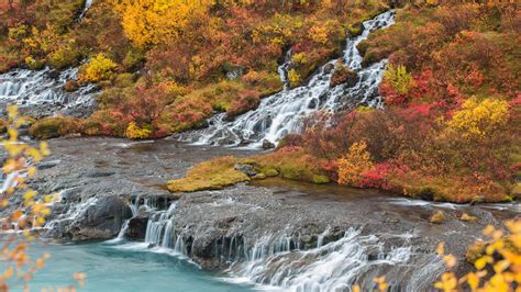 Photographing Hraunfossar Waterfall West Iceland Mostly Lisa