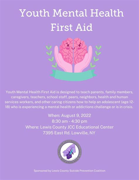 Youth Mental Health First Aid Lewis County Chamber Of Commerce