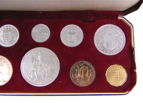 1953 Coronation Britain British Proof Set Queen Elizabeth 10 Coin Set