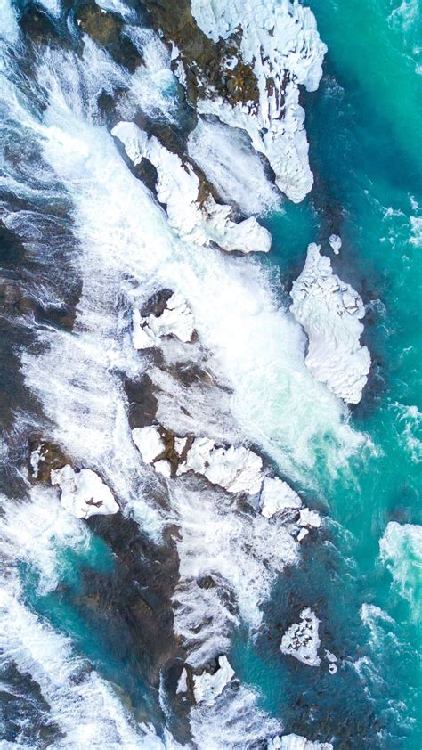 Download 1080x1920 Wallpaper Gullfoss Waterfalls Iceland River