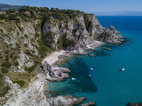Aerial View Of Capo Vaticano Calabria Italy Lighthouse And