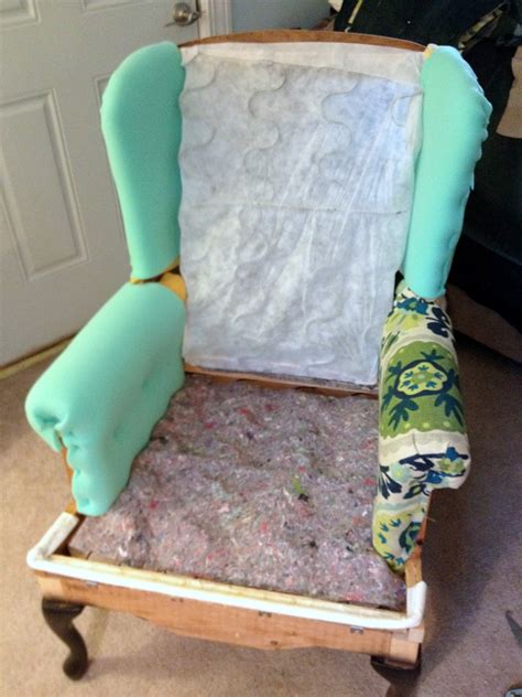 But back to the chair before because it needed some love, just look at the arm, so sad… eric wanted to have the chair professional redone but i told him that would not save us money and i. make bake and love: Re-Upholstering a Wing Back Chair ...