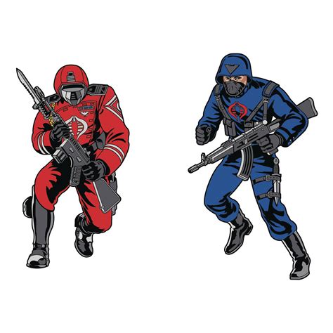 Feb229436 Gi Joe Crimson Guard X Cobra Officer Retro Pin Set