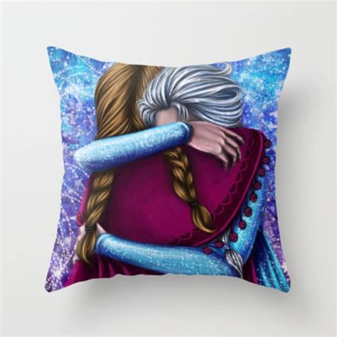 Anna And Elsa ~frozen Throw Pillow By Kimberly Castello Throw Pillows