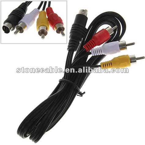 S Video 7pin Male To 3 Rca Male Video Cable For Pc Laptop Tv 5ftto Tv