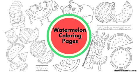 Watermelon Coloring Pages Are A Fun And Interactive Way To Explore The World Of Watermelons Not