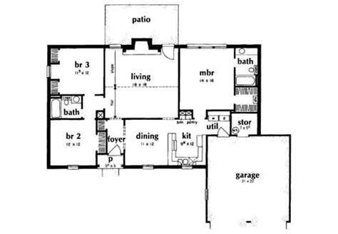 Ranch Style House Plan Beds Baths Jhmrad 120259
