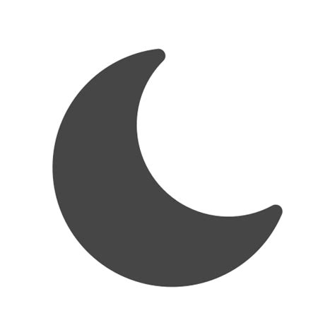 Dark Mode Moon Night Forecast Weather Icon Free Download