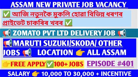 Assam Private Jobs Private Job In Assam Assam Job News Today