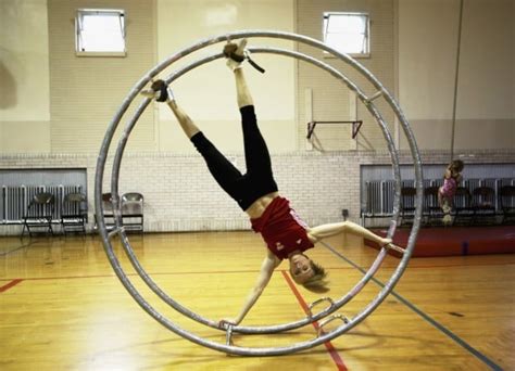 Wheel Gymnastics Challenges Suburban Woman