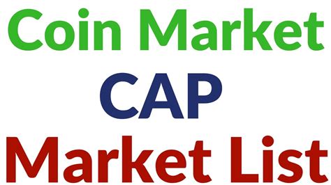 Cryptocurrency market capitalization ✔ coin ratings and token stats for a profitable ✔ crypto trading! How To Check Market List In CoinMarketCap.com ...