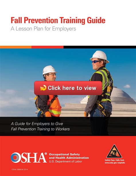 Osha Fall Prevention Training Guide Sunnyside Supply