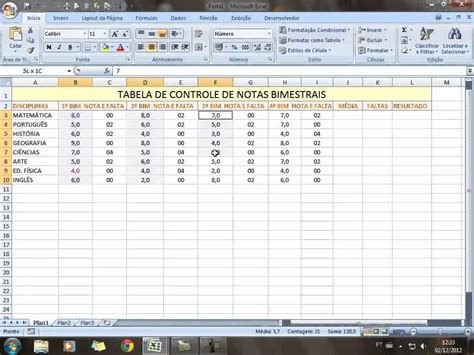 Planilha De Notas Escolares Planilhas De Controle Excel Grátis