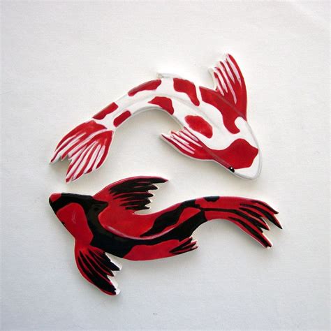 Koi Mosaic Tiles Ceramic Fish Hand Painted Art Tiles For Mosaics By
