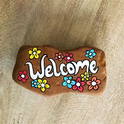 Welcome Rock Kindness Rocks Project Welcome Painted Rock Painted