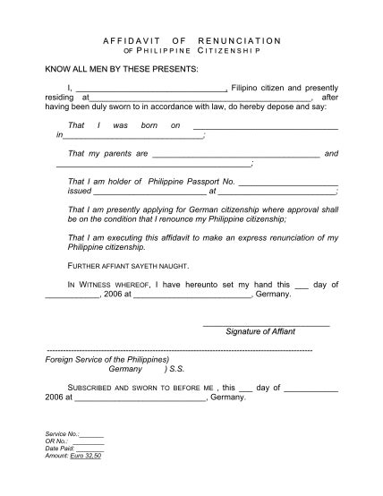 Printable Affidavit Sample Philippines Forms And Templates Fillable The Best Porn Website