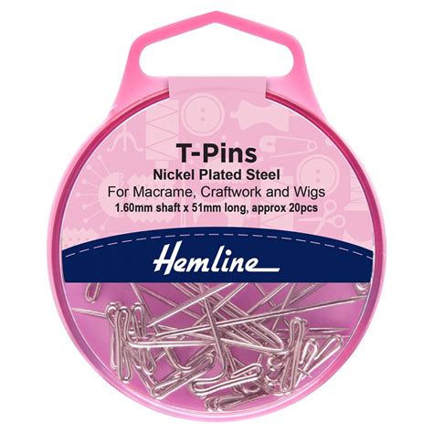 Hemline T Pins 51mm Qty 20 Sew Essential