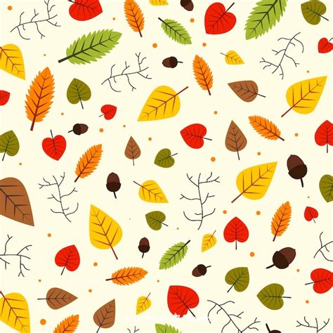 Free Vector Hand Drawn Leaves Autumn Background