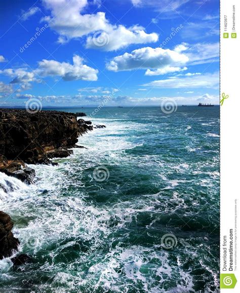 Beautiful Ocean Storm Stock Image Image Of Scenic Rock