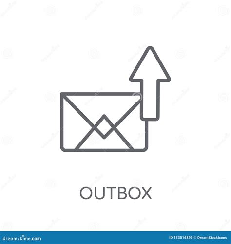 Outbox Linear Icon Modern Outline Outbox Logo Concept On White Stock
