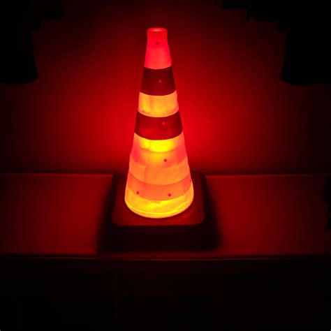 28 Economy Collapsible Safety Cone With Led Light Traffic Safety Zone