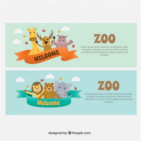 Free Vector Lovely Animals Banners