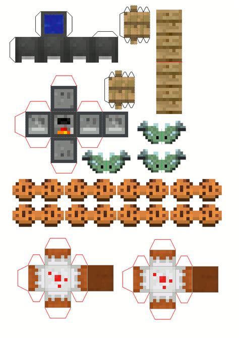 Minecraft kopf basteln folge1 youtube. Papercraft Fourth floor for your mini house - kitchen ...