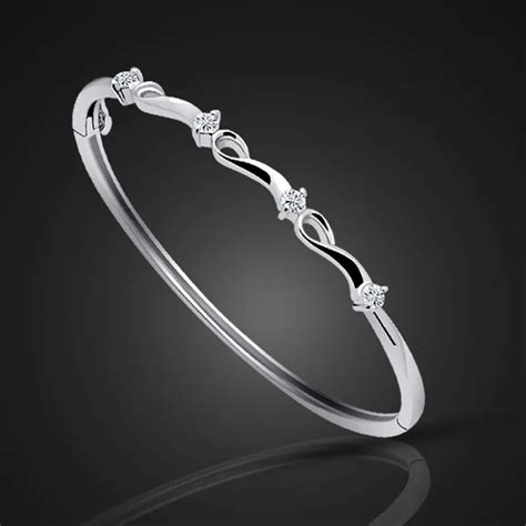 Buy 925 Sterling Silver Bracelet Bangle Womens Lovely