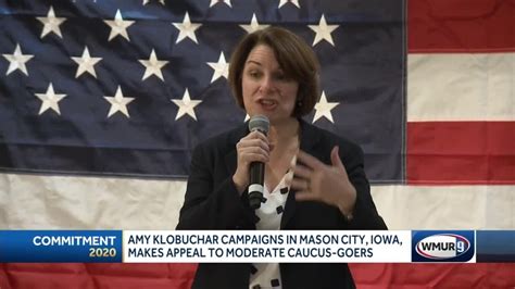 Amy Klobuchar Campaigns In Mason City Iowa Makes Appeal To Moderate Caucus Goers YouTube