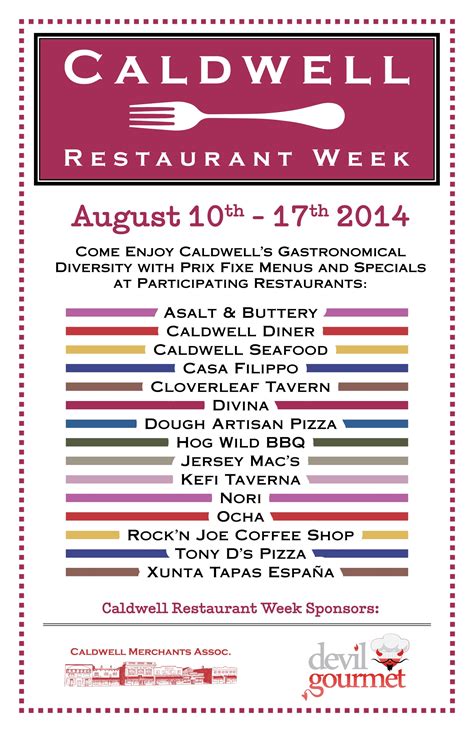 Caldwell Restaurant Week Kicks Off August 10th - New Jersey Isn't Boring