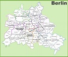 Berlín mapa de áreas - Berlín distritos mapa (Alemania)