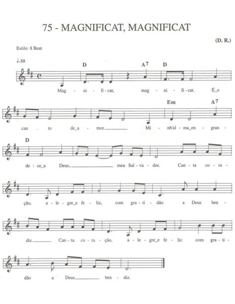Super Partituras Magnificat Magnificat Músicas Cristãs Com Cifra