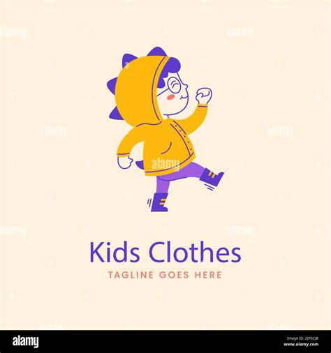 Hand Drawn Kids Clothing Store Logo Vector Illustration Stock Vector