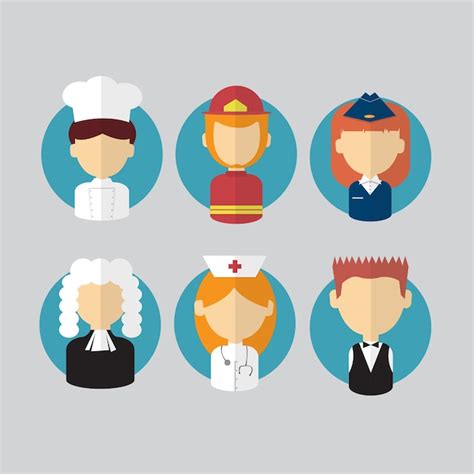 Premium Vector Different Occupation Set Profession Worker Icon Collection