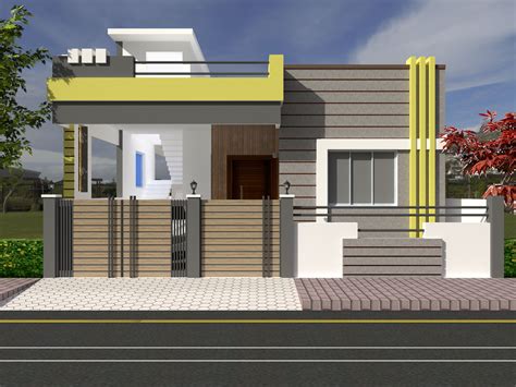 Modern 3d Elevation Single Floor House Design Bungalow House Design