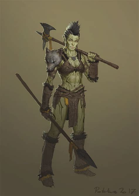 Orc And Half Orc D D Character Dump Female Orc Dungeons And Dragons