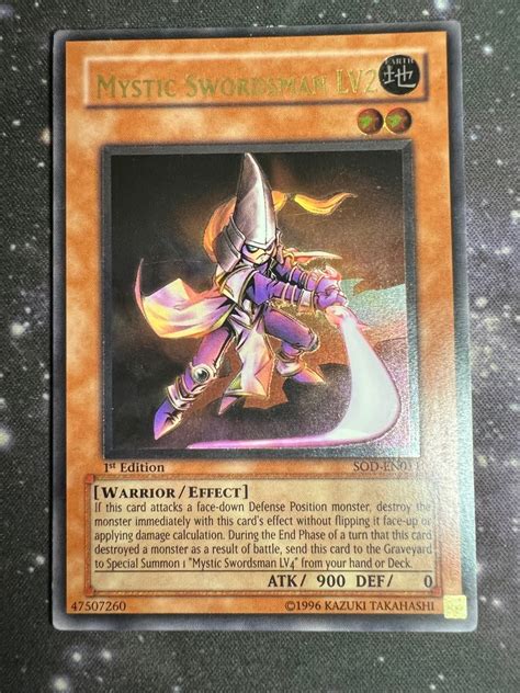 Yugioh 1st Edition Mystic Swordsman Lv2 Ultimate Rare Plus Lv4 And Lv6