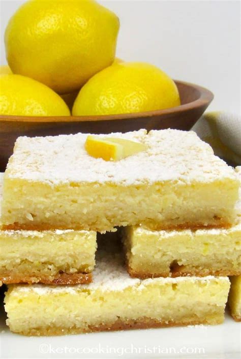 You can even consider this a fancy lemon fat bomb. Keto Lemon Bars (Gluten Free) - Keto Cooking Christian