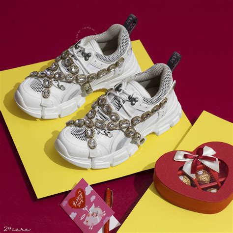 Gucci Flashtrek Sneaker With Removable Crystals