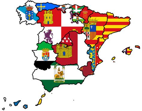 Spanish Flag Map Vexillology