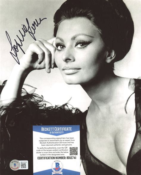 Sophia Loren Signed X Photo Beckett Coa Pristine Auction