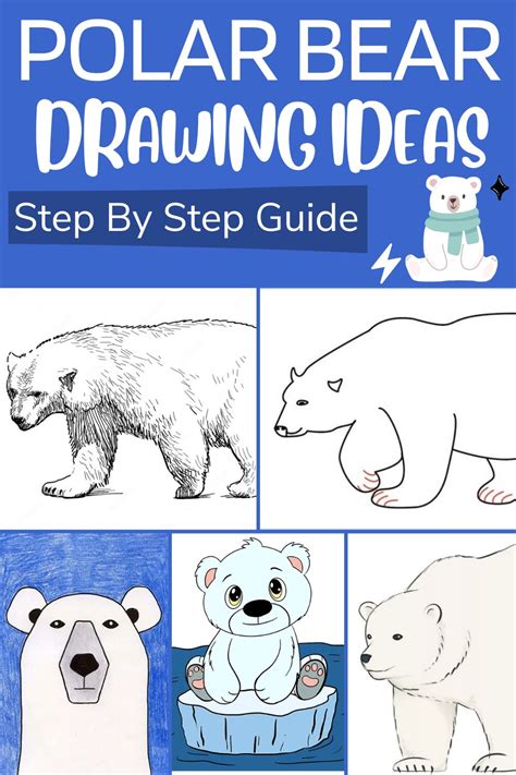 23 Cute Polar Bear Drawing Ideas How To Draw Polar Bear Diyncrafty