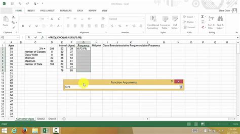 Excel clustered bar chart enter the location of data in the data range field type 2001 in the name field. Excel Creating A Frequency Distribution Table - YouTube