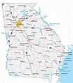 Printable Map Of Georgia Cities And Towns