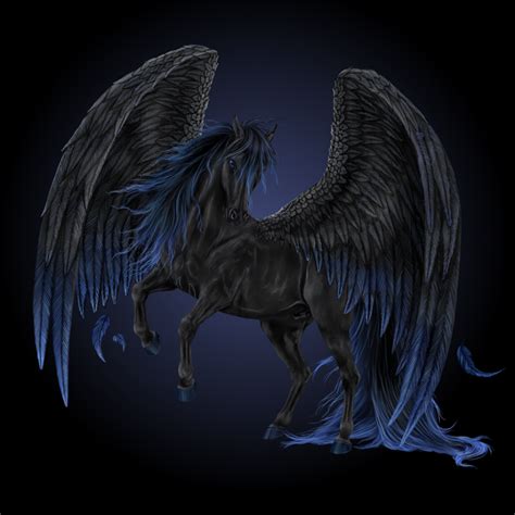 Dark Pegasus Mythical Creatures Art Pegasus Art Mythical Creatures