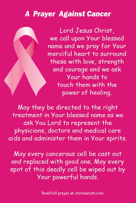 Prayer Against Cancer Cancer Breast Cancer Quotes Cancer Prayer