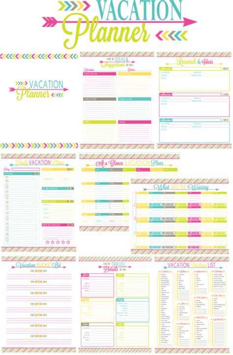 Free Printable Vacation Planner Template Template Business Psd Excel