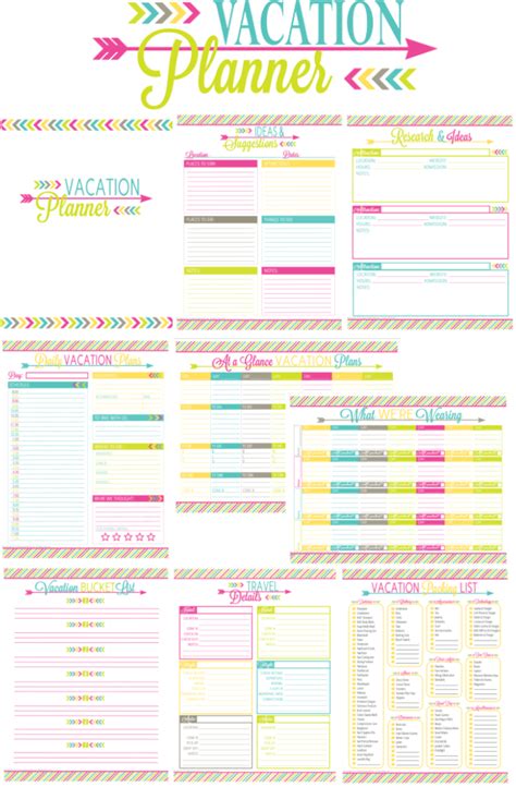 Free Printable Vacation Planner Template Template Business PSD Excel