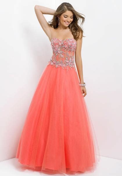 2014 Blush Beaded Bodice Prom Dress 5308