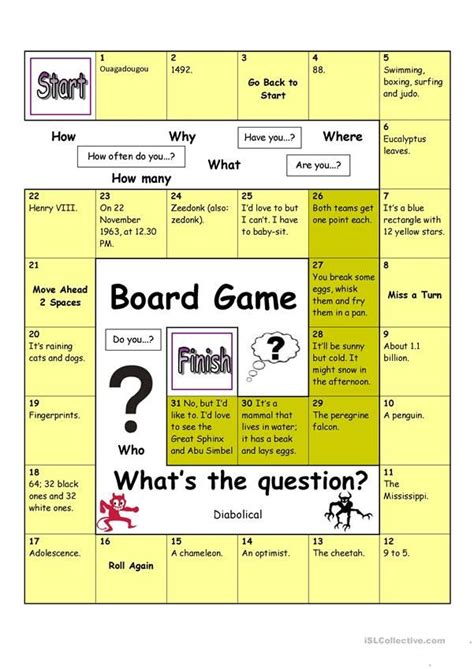 Board Game How Often English Esl Worksheets For